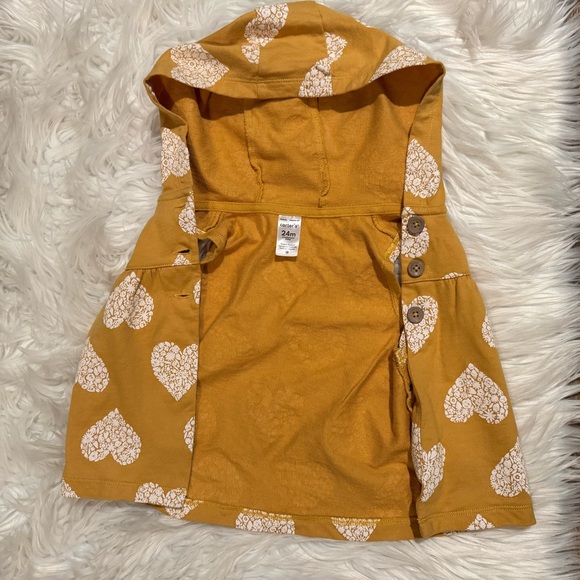Carter’s Toddler 24M 3pc Heart Hoodie Vest, Striped Bodysuit & Jeggings Outfit - Picture 10 of 14